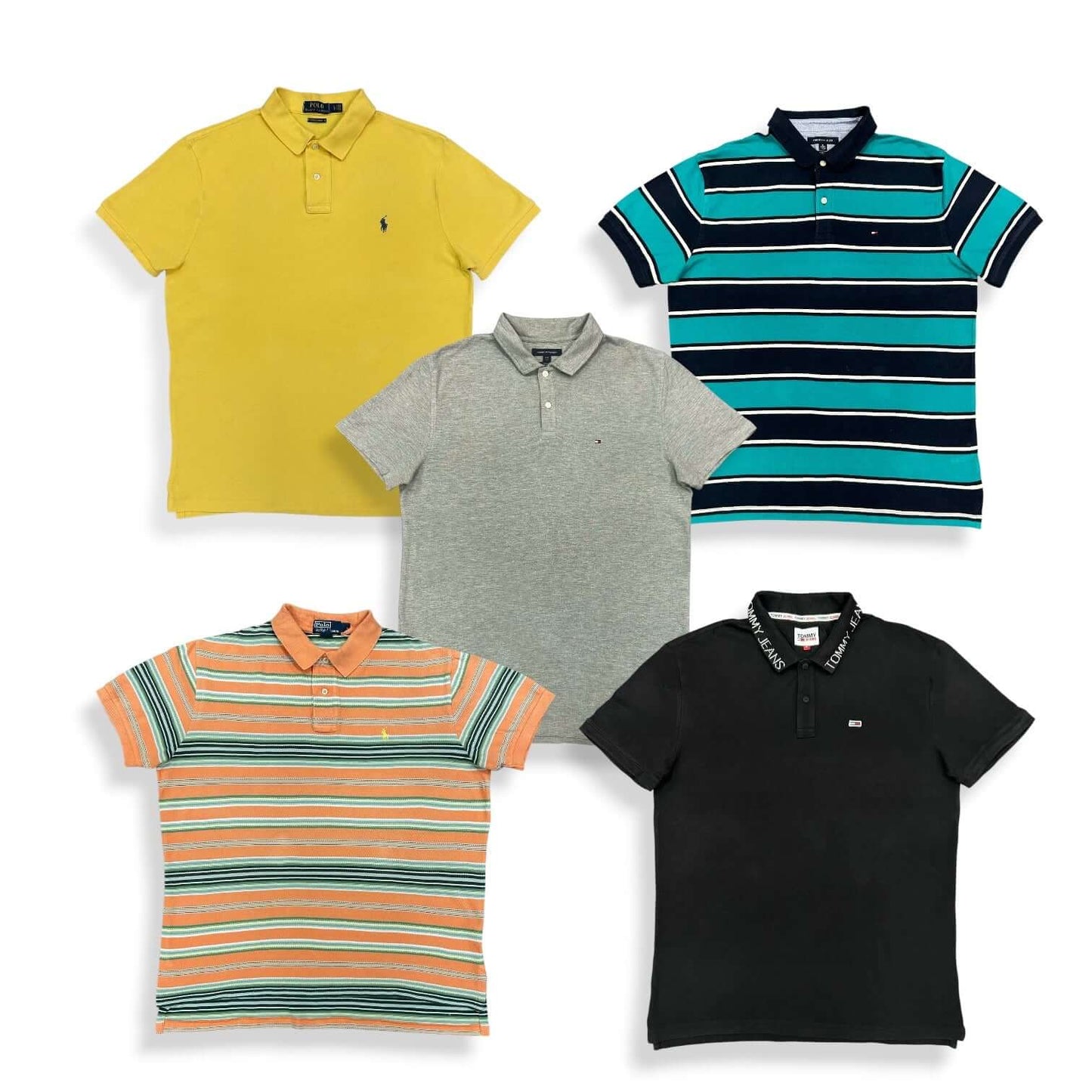 Box polos Ralph Lauren et Tommy Hilfiger – vêtements vintage de marque en gros