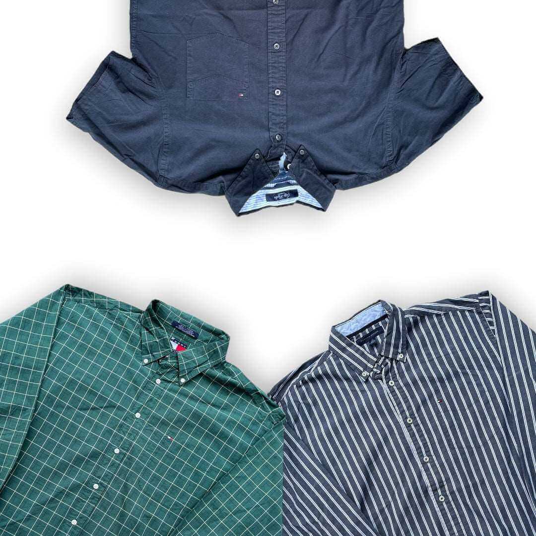 Box de chemises Tommy Hilfiger vintage – vêtements pliés – vente en gros pour friperies – Place Wholesale