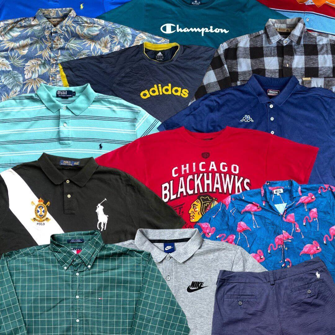 Box été friperie – t-shirts, shorts, chemises vintage – en gros – Place Wholesale