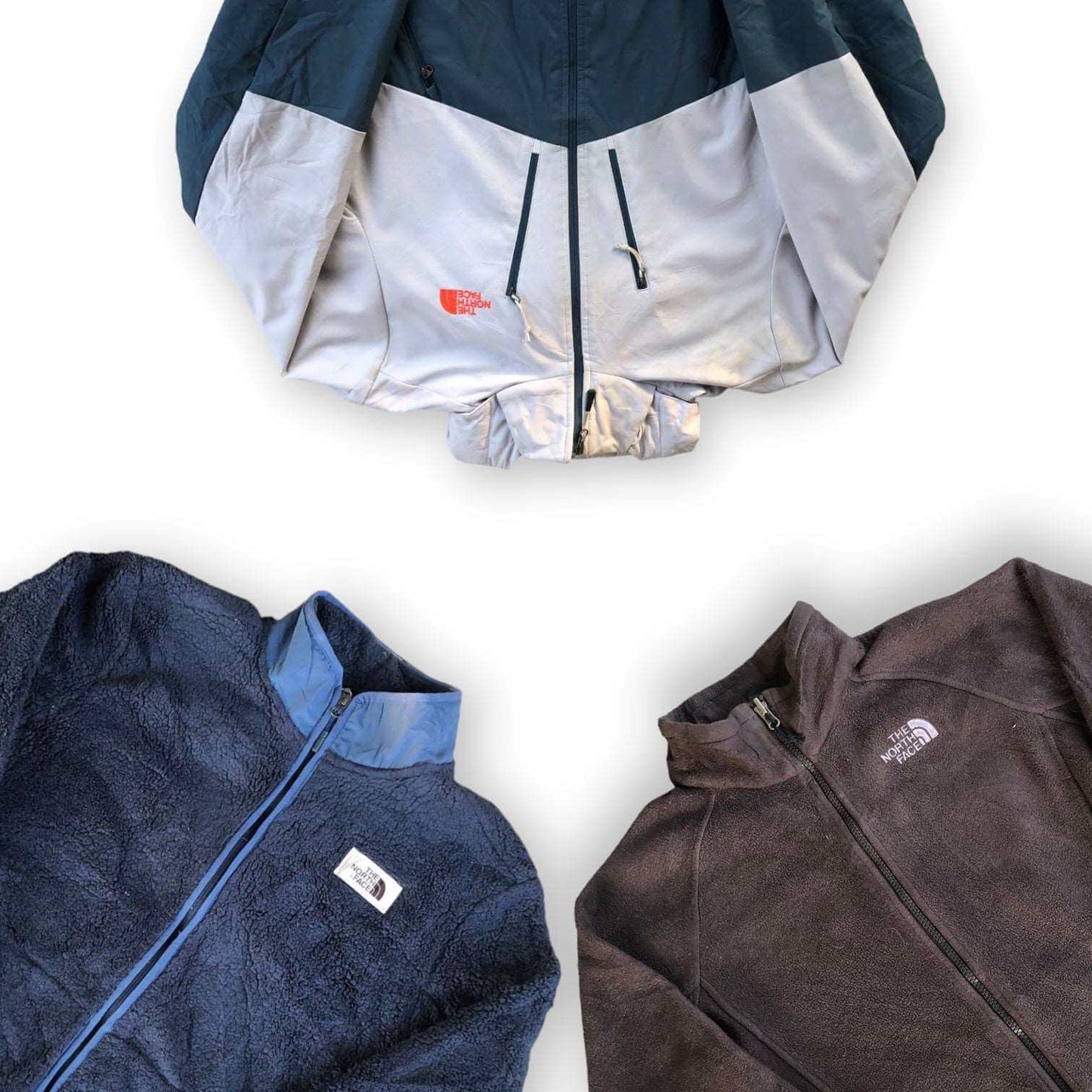 Box de polaires The North Face vintage – vêtements pliés en gros – vestes seconde main pour friperie – Place Wholesale