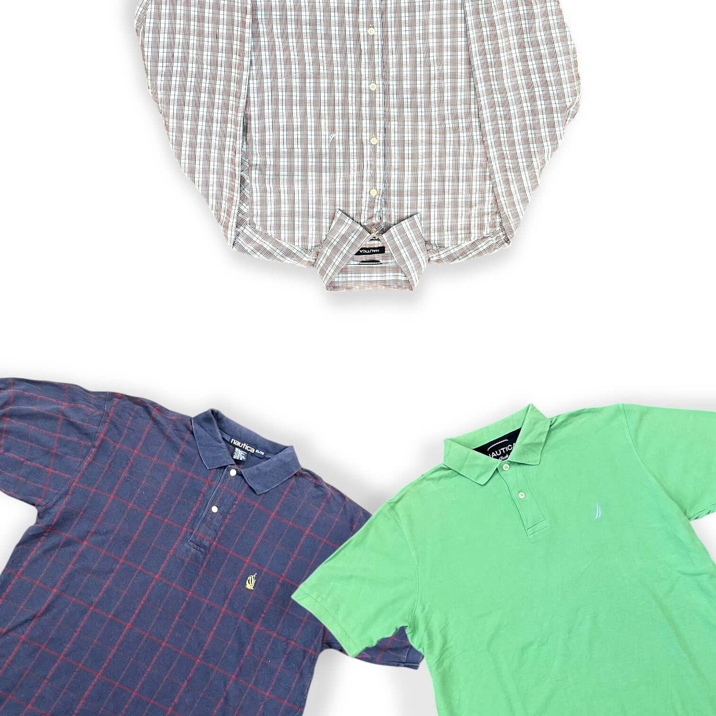 Box de polos et chemises Nautica vintage en gros – vêtements américains pour friperie et revente