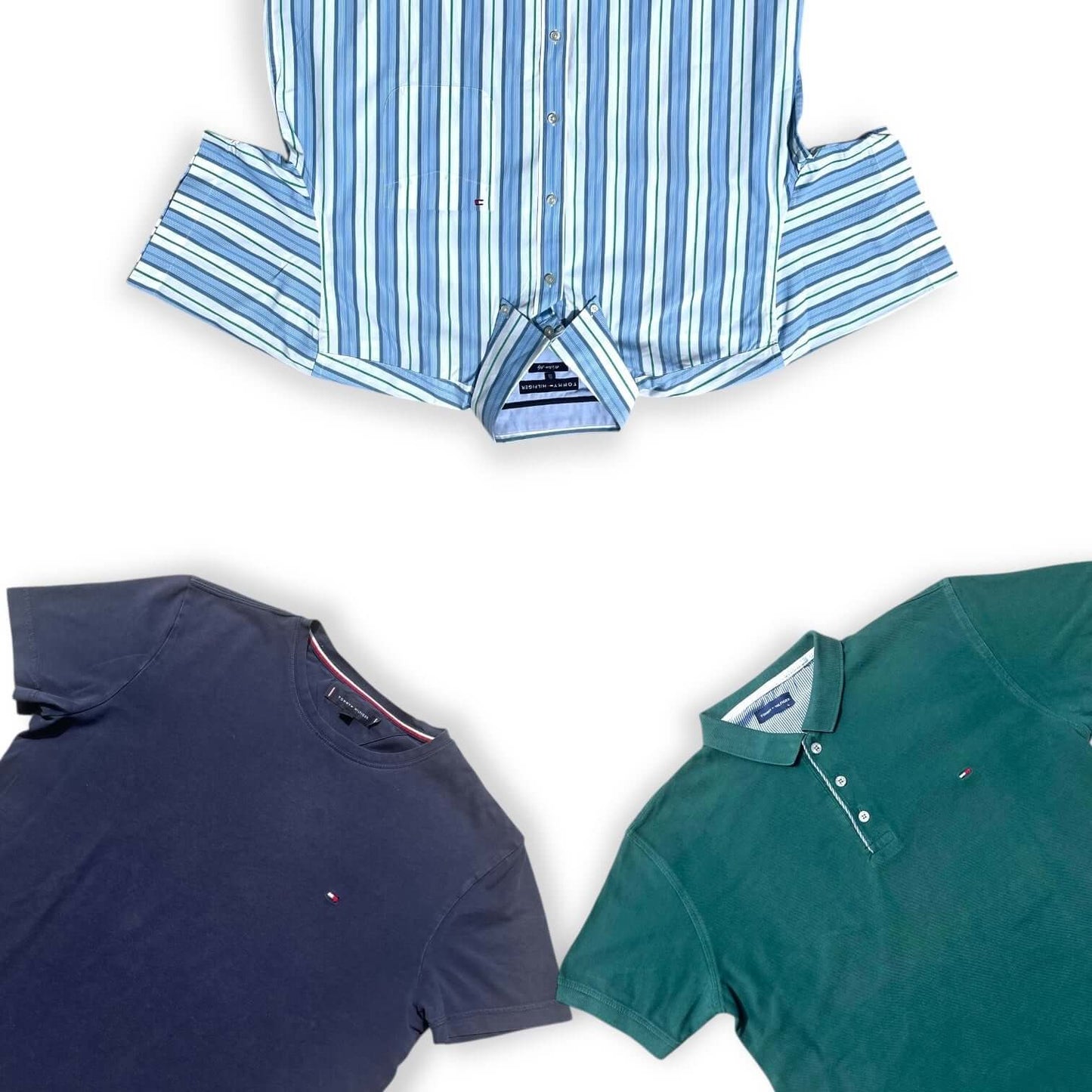 Box vintage Tommy Hilfiger – pièces logo, rayées et mixtes pour revente