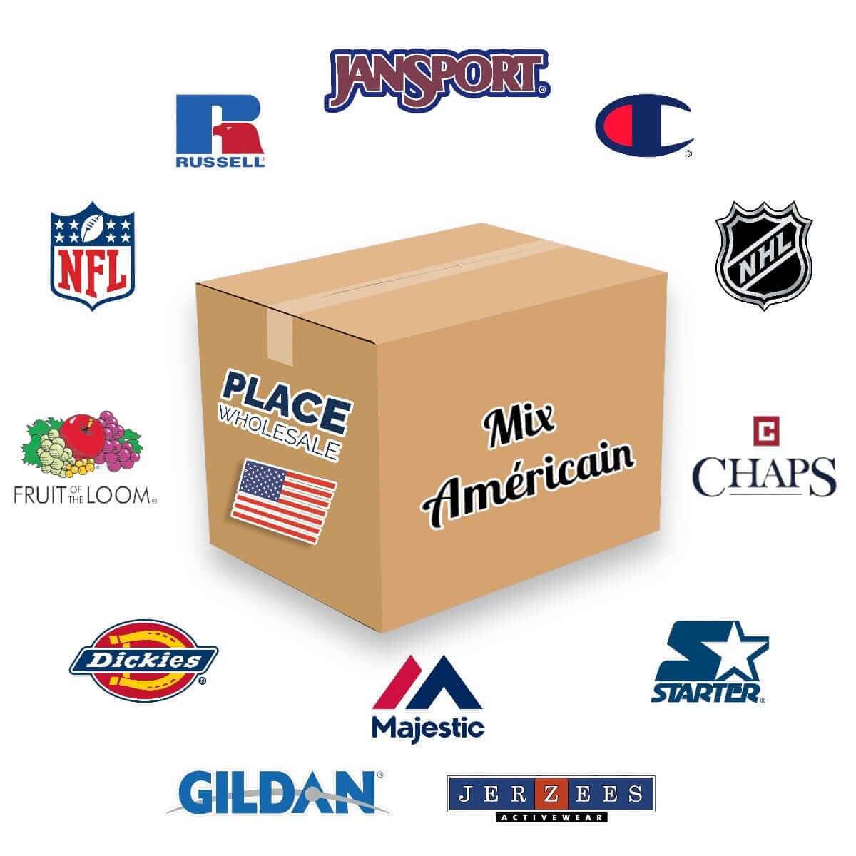 Mix USA – vêtements vintage et marques US – box friperie en gros – Place Wholesale