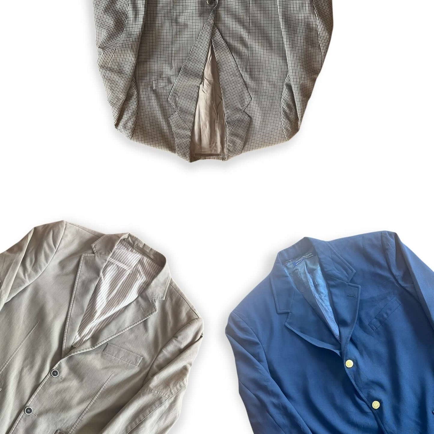 Veste de costume vintage grise et rayée pour grossiste friperie