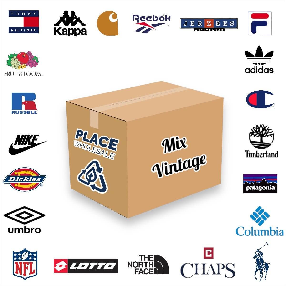 Mix Hiver GRADE A – vêtements vintage et de marque – box de 20 kilos – spécial friperie – Place Wholesale