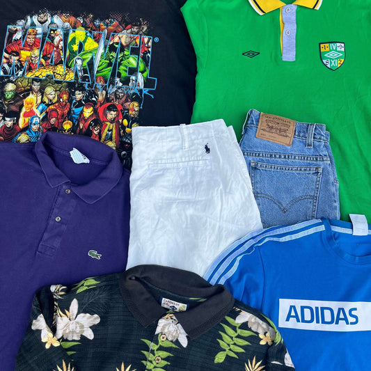 Sélection de vêtements vintage mixtes – lot de 20 pièces avec sweats et t-shirts – vêtements en gros pour friperie – Place Wholesale