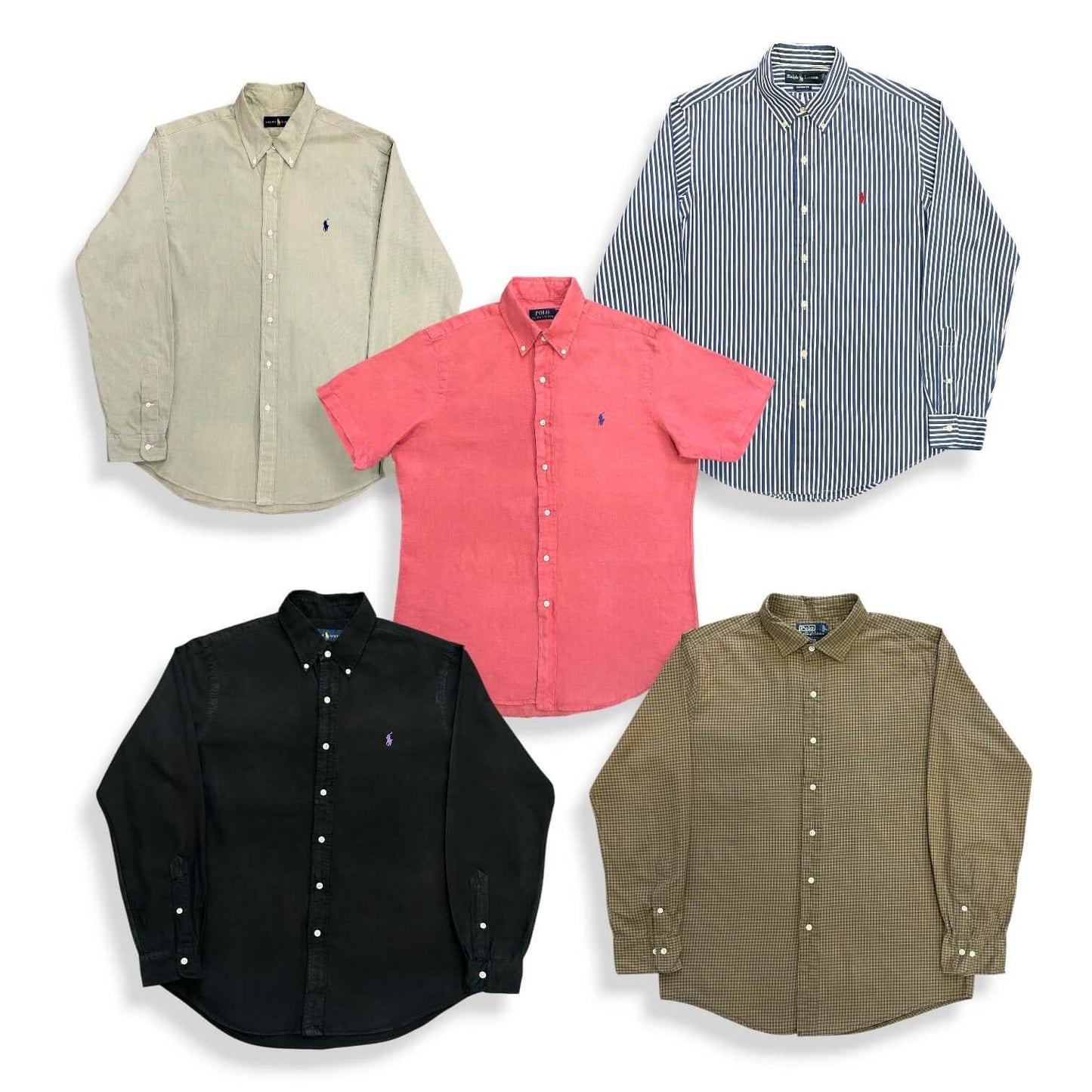Box de chemises Ralph Lauren vintage pliées – vêtements premium pour revendeurs friperie