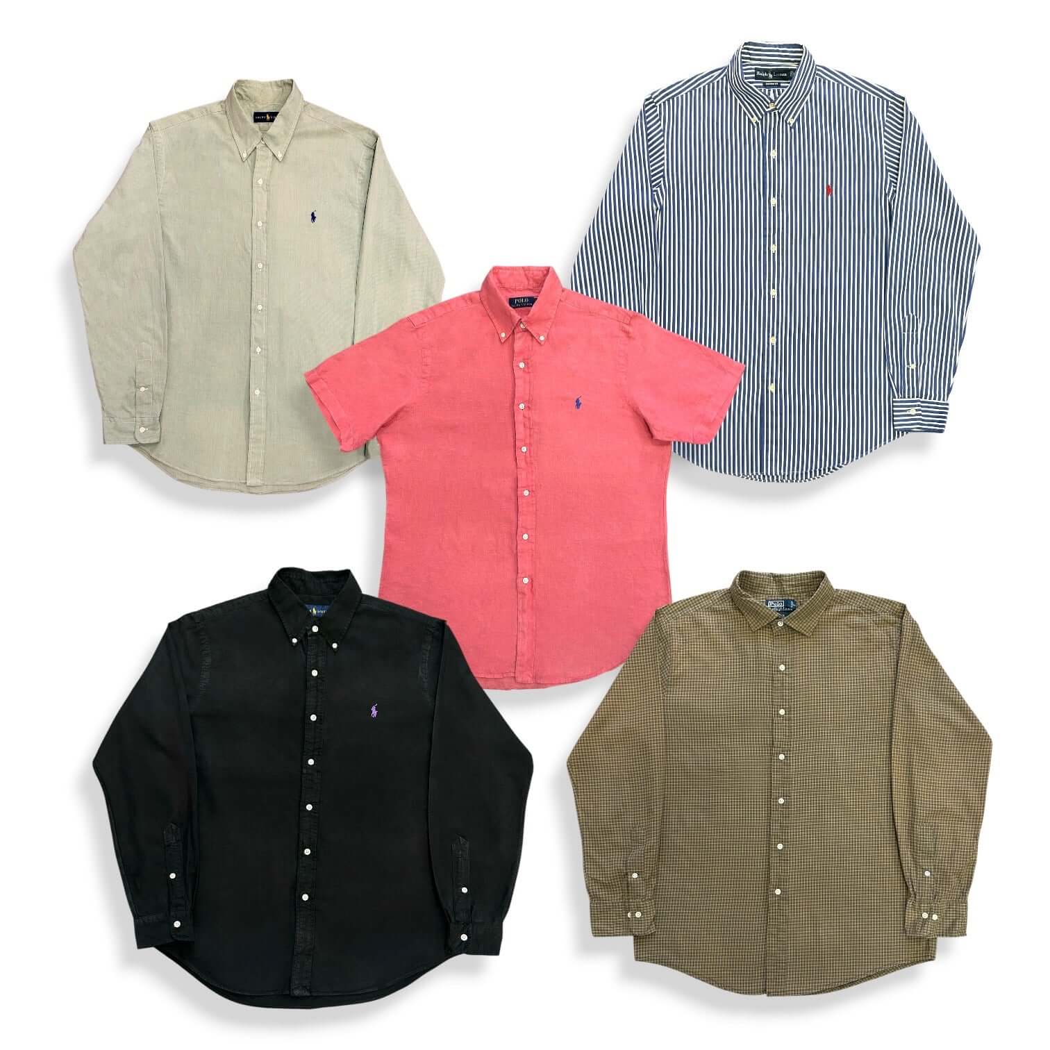 Box de chemises Ralph Lauren vintage pliées – vêtements premium pour revendeurs friperie