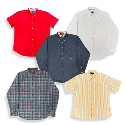 Box de chemises Tommy Hilfiger vintage pliées – vêtements vintage de marque pour friperie et revente