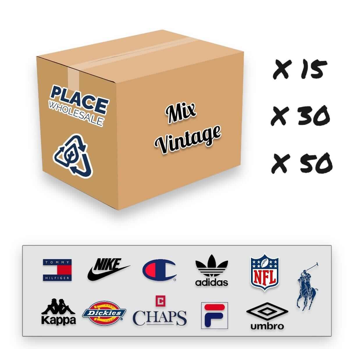 Box été mixte – vêtements vintage & de marque – sélection estivale – Place Wholesale