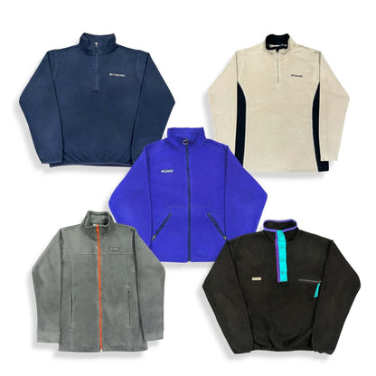 Polaires Columbia vintage en gros pour friperie et revendeurs de vêtements outdoor