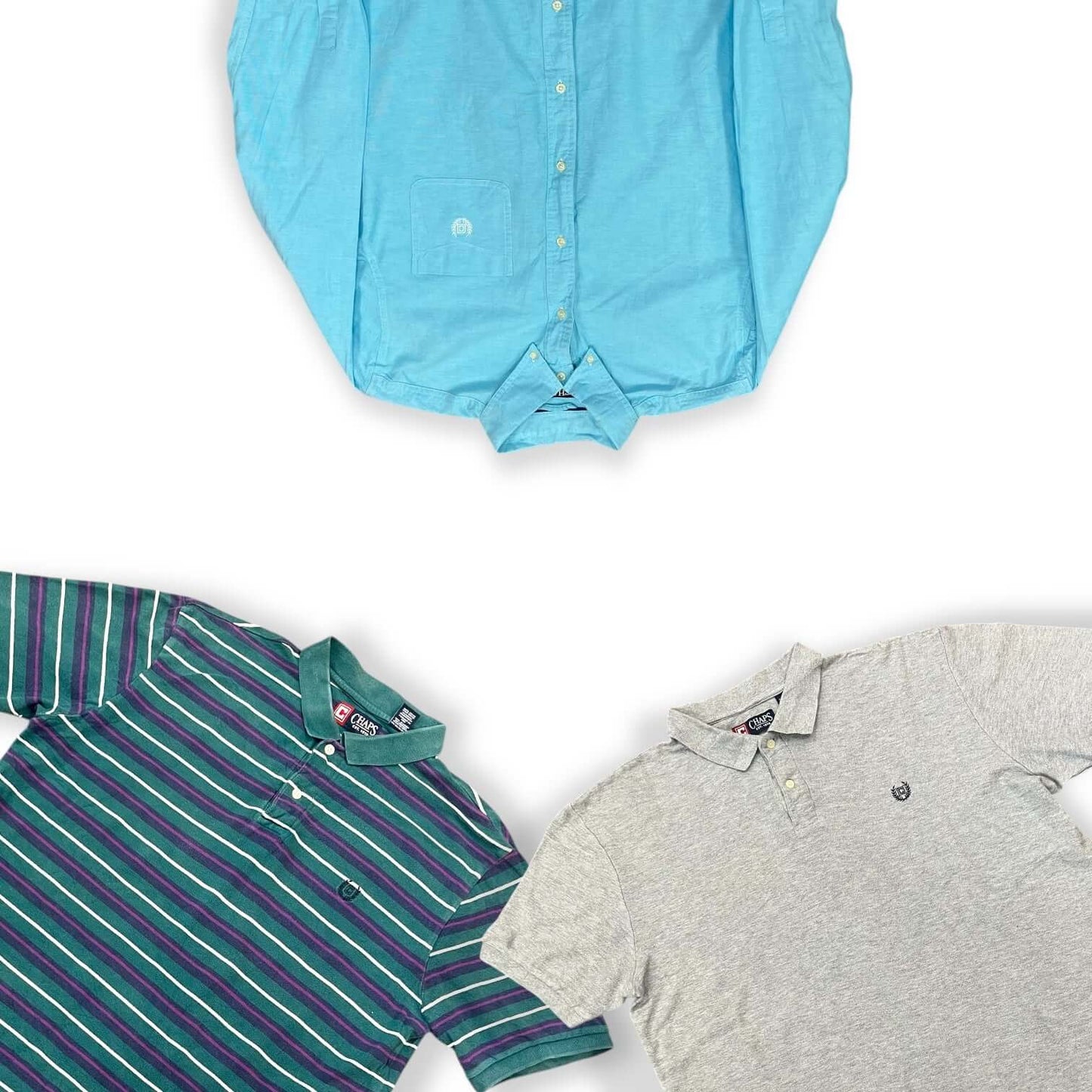 Box de polos et chemises Chaps vintage en gros – style Ralph Lauren pour friperie et e-shop