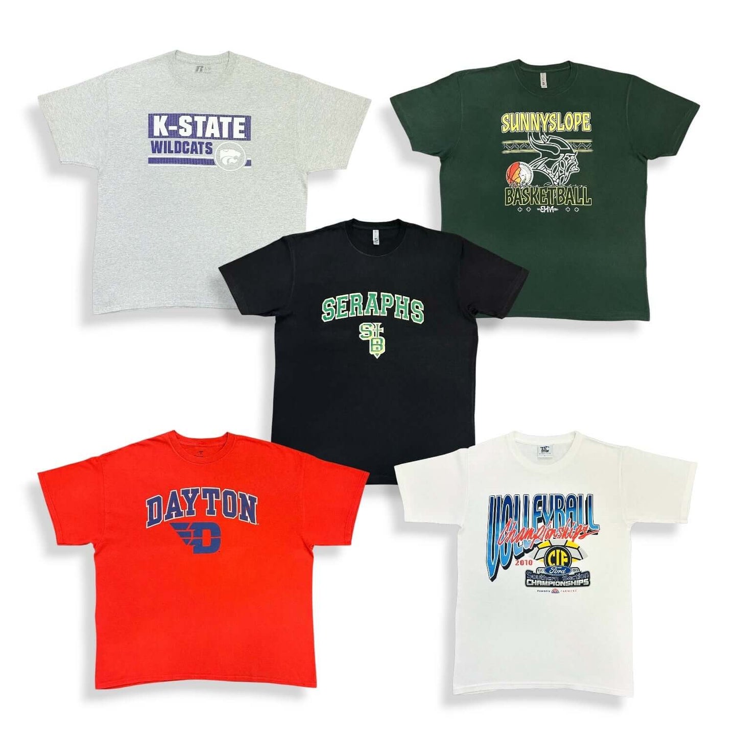 Box de t-shirts vintage sport USA NFL NBA NHL – vêtements américains vintage en gros