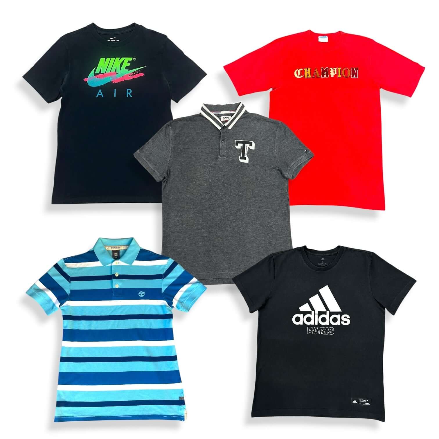 Box de t-shirts et polos vintage de marque Nike Adidas Polo – vêtements en gros pour friperie