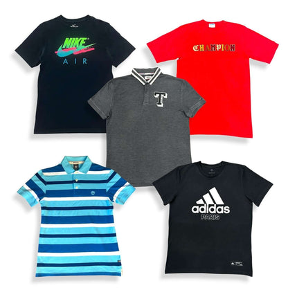Box de t-shirts et polos vintage de marque Nike Adidas Polo – vêtements en gros pour friperie