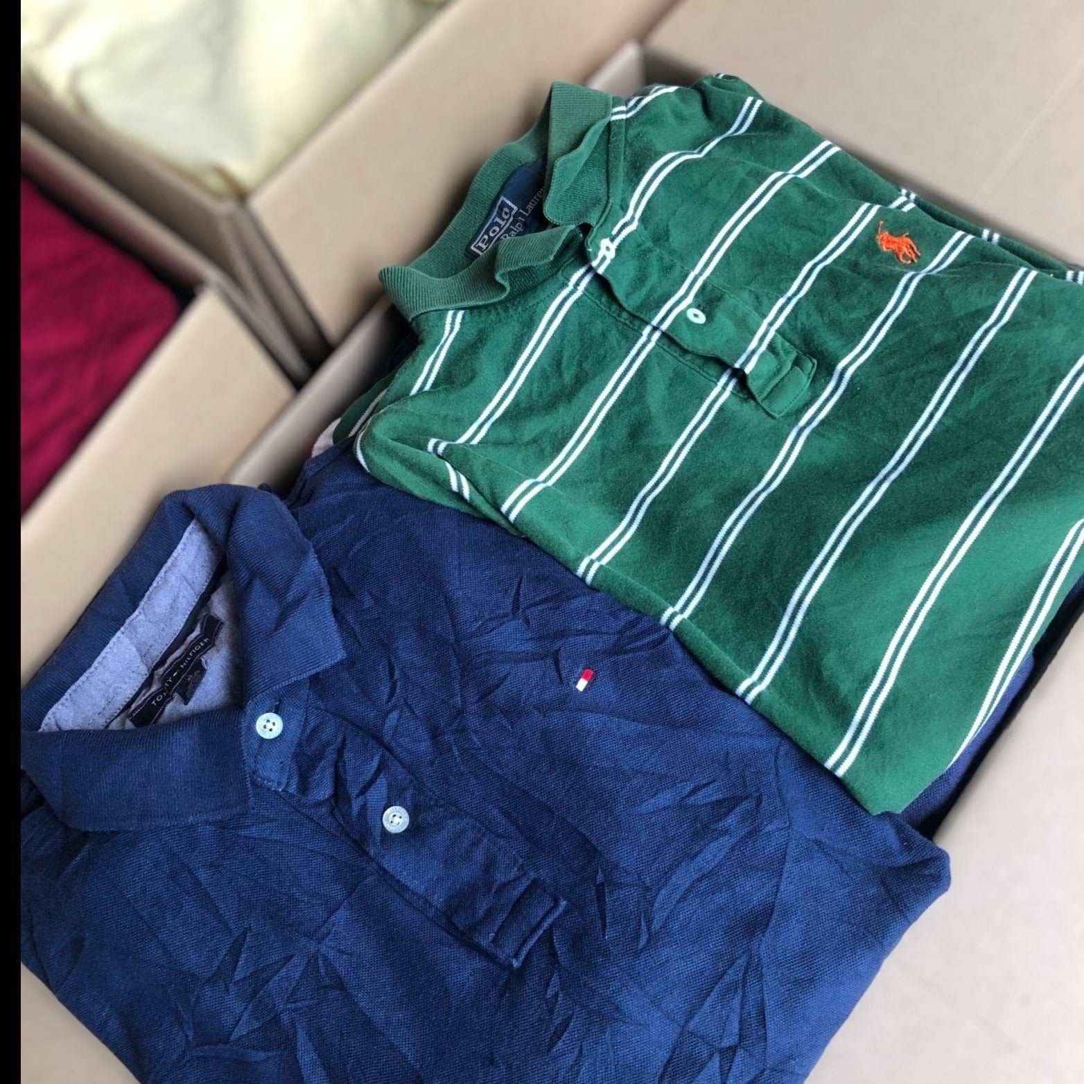 Box - Polo/T-shirt Ralph Lauren et Tommy Hilfiger - Place Wholesale