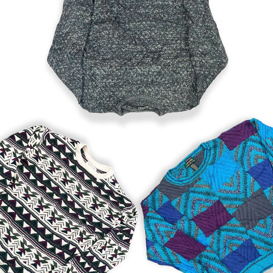 box pull motif année 90 laine