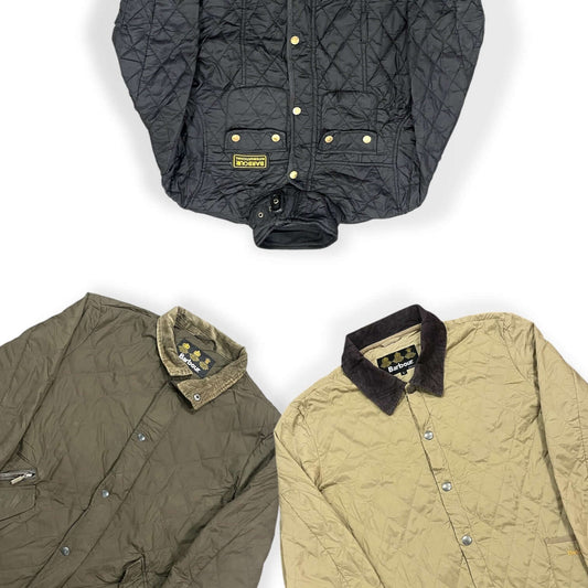 BOX de vestes Barbour vintage avec modèles matelassés pour friperies et revendeurs