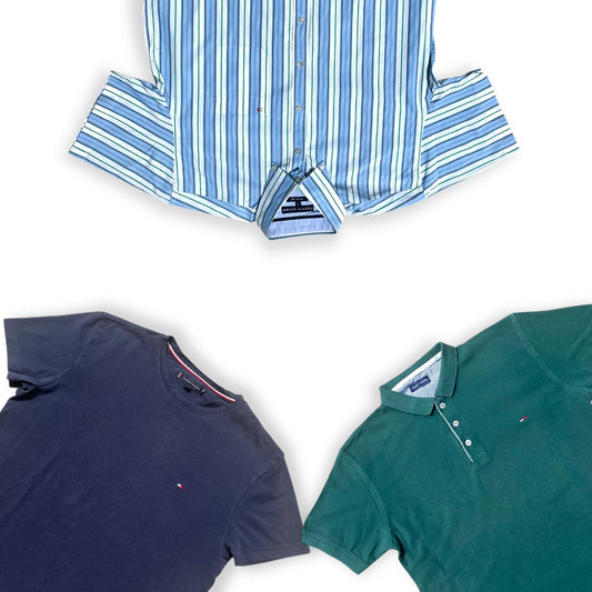Box vintage Tommy Hilfiger – pièces logo, rayées et mixtes pour revente