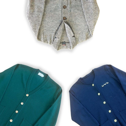 Cardigans vintage colorés en gros pour boutique de vêtements rétro