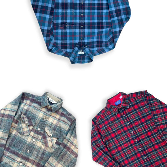 Chemises en flanelle épaisse à carreaux pour grossiste vêtements d’hiver