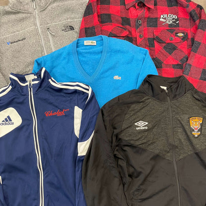 Lot n°44 mix hiver – 10 vêtements vintage seconde main, sweats et vestes d’hiver colorées