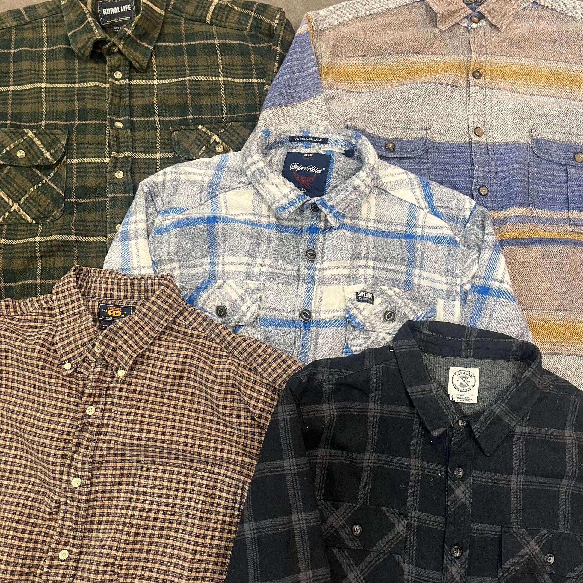 Chemise épaisse d’hiver motif carreaux – lot chemises hiver