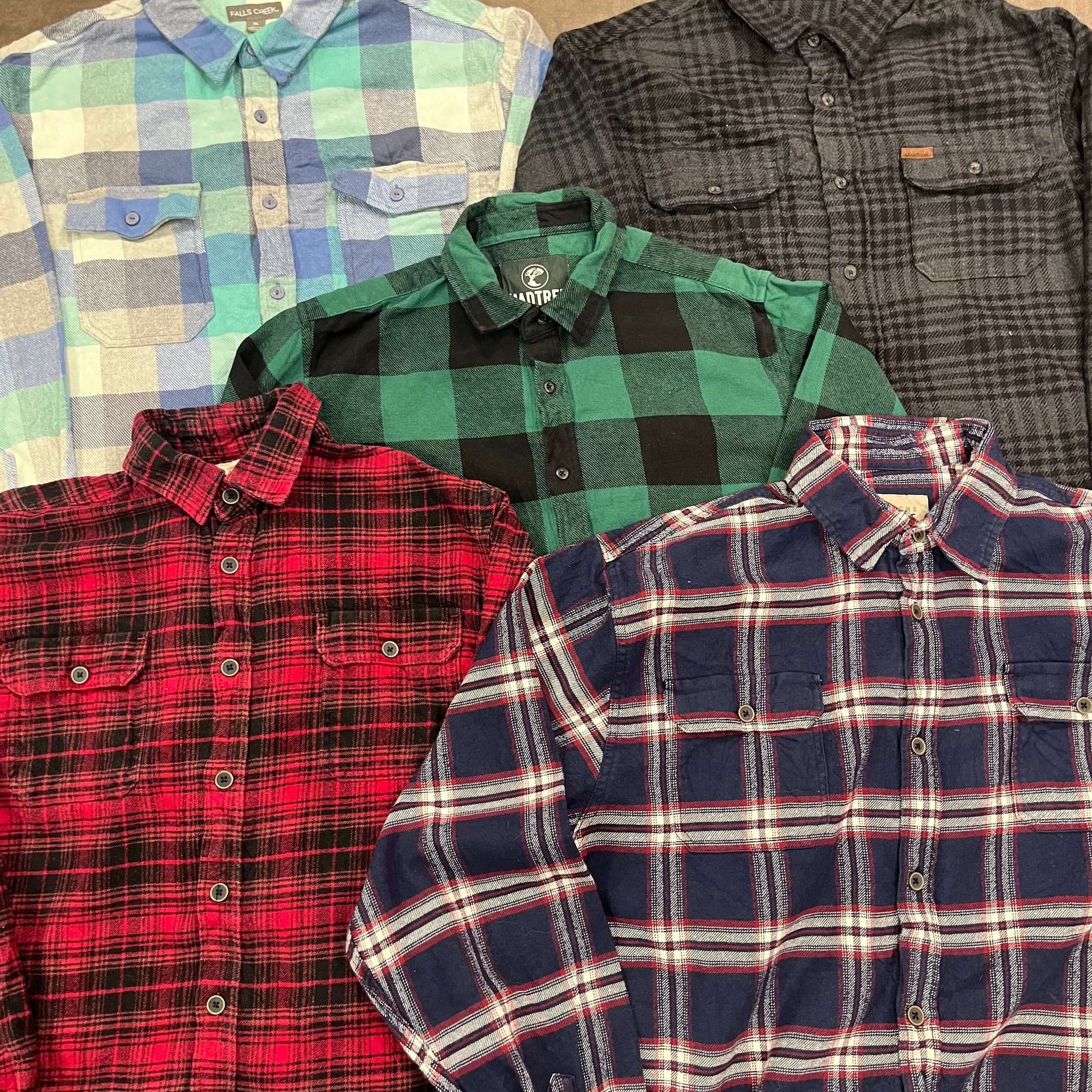 hemise hiver épaisse à carreaux  – chemise vintage pour friperie