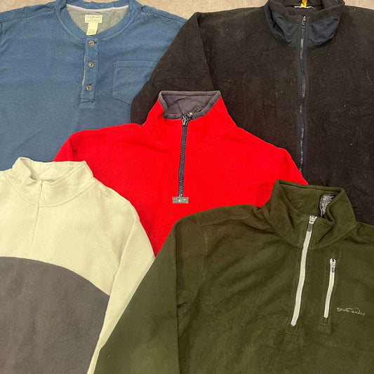 Lot de polaires vintage unies de marque – vue d’ensemble