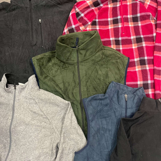 Photo lot polaires vintage unicolores 10 pièces – marques premium