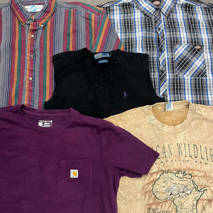 lot vêtements vintage mix été 10 pièces marques tendance revendeur