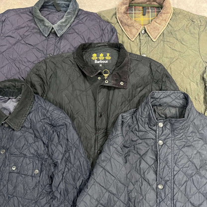 Lot 10 pièces Barbour vintage grossiste friperie vestes et manteaux