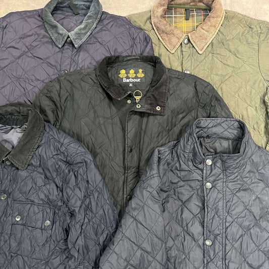 Lot 10 pièces Barbour vintage grossiste friperie vestes et manteaux