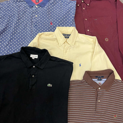 lot vêtements vintage été marques 10 pièces polo t-shirt short revente