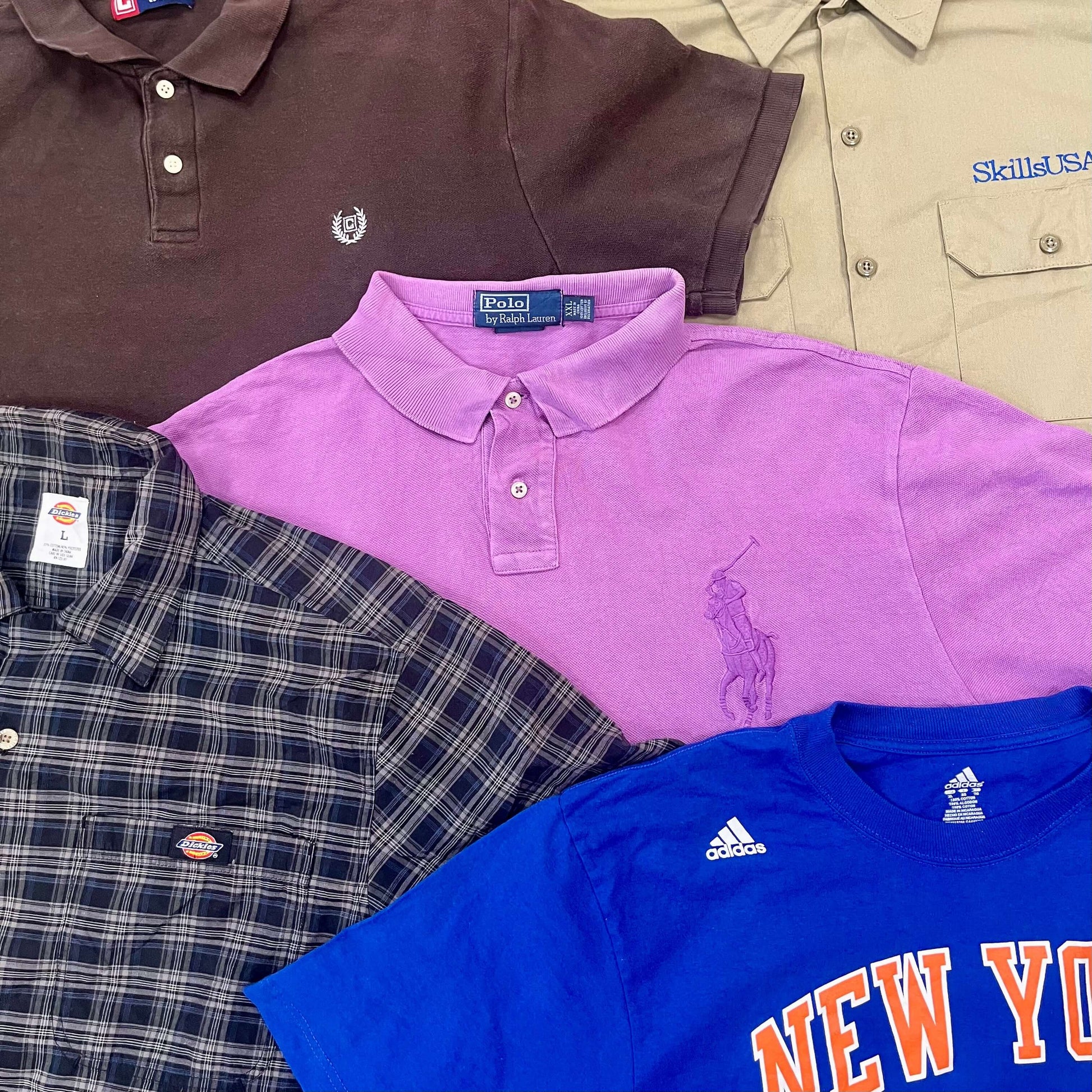 Lot friperie 10 pièces marques vintage été – fournisseur vêtements en gros