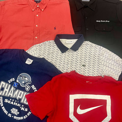 Lot vintage mix marques été 10 pièces Ralph Lauren Lacoste Tommy Hilfiger – grossiste friperie