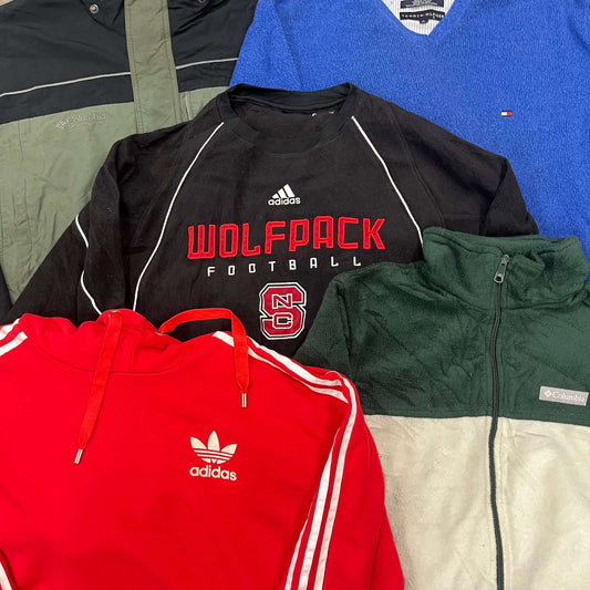 Vêtements vintage mix hiver – sweat rouge et vert Place Wholesale