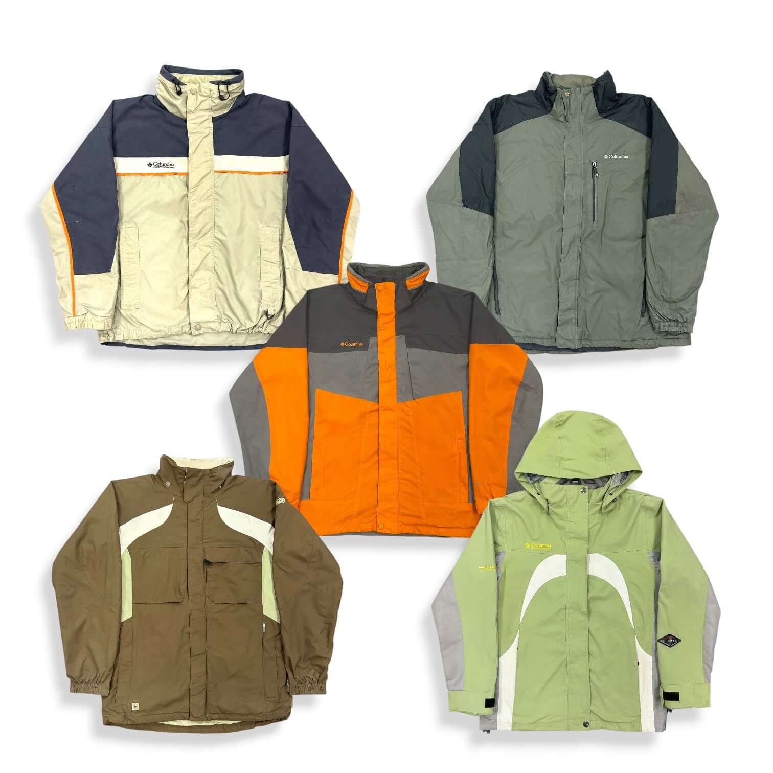 Box de vestes Columbia vintage en gros – vêtements outdoor seconde main pour friperie