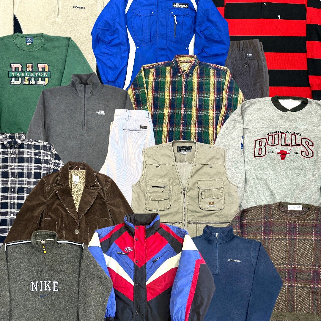 Lot de vêtements chauds vintage de marque en gros pour e-shops, friperies et professionnels