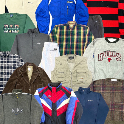 Lot de vêtements chauds vintage de marque en gros pour e-shops, friperies et professionnels