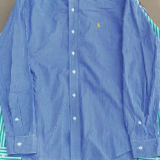 Lot vintage n°31 – mix chemises vintage homme, coloris variés pour revente