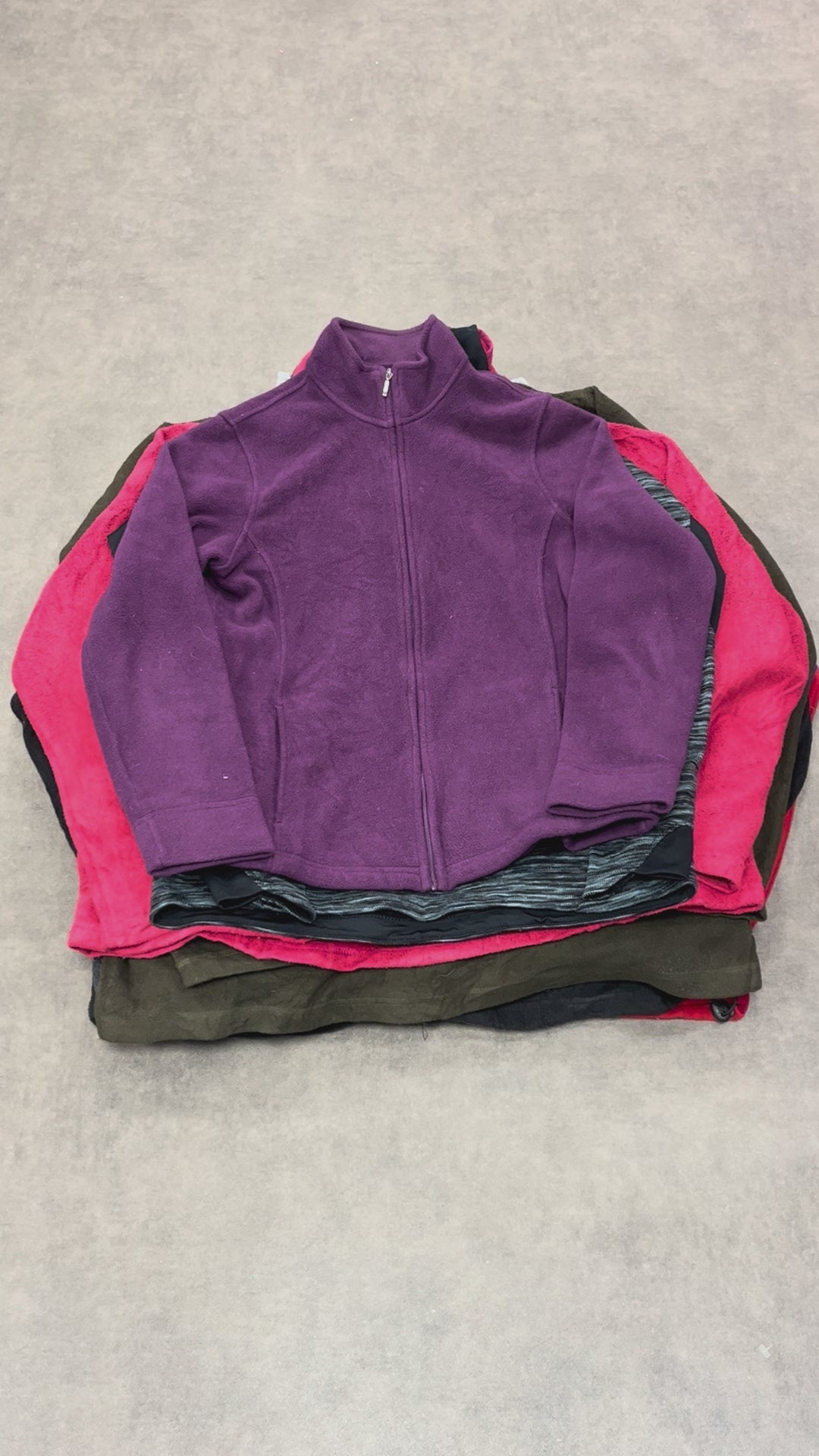 Polaire unie violette – lot 10 pièces