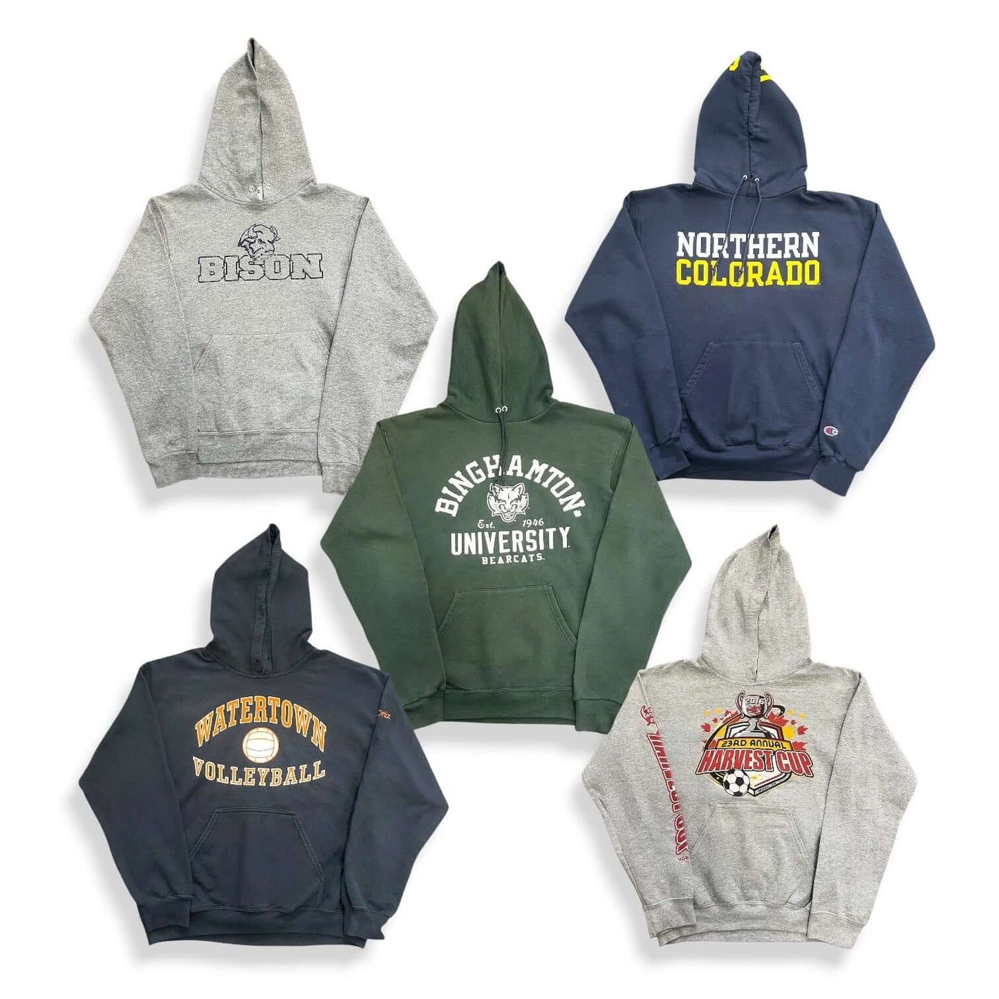 Sweats et hoodies universitaires vintage avec logos college et campus américains